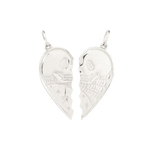Load image into Gallery viewer, Phoebe x Catbird Kissing Skull Friends Charms Silver
